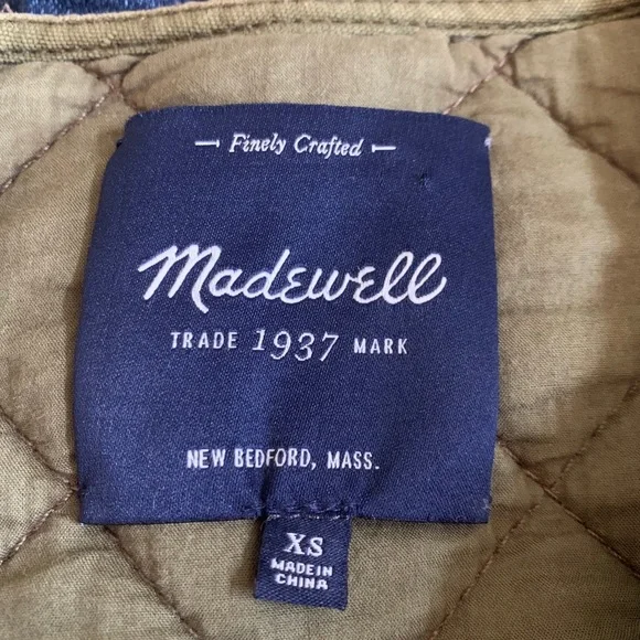 *SOLD* Madewell Quilted Jacket Olive Green Sz XS - Picture 6 of 8